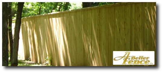 This 8' foot high cedar absolute privacy fence is constructed with 4 stringers.