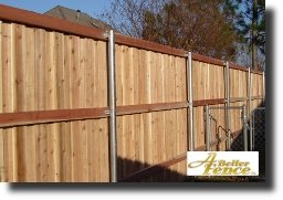 Back side of decorative privacy fence design, with out top cap and trim