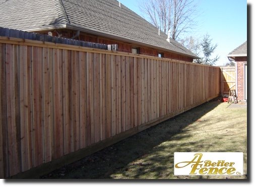 Best photo of decorative privacy fencing with cedar top cap and trim piece