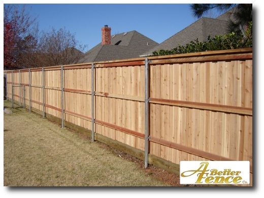 Backside of decorative privacy fence